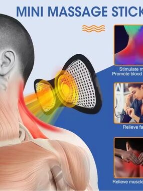 Mini Neck Massage Stick in Black and White